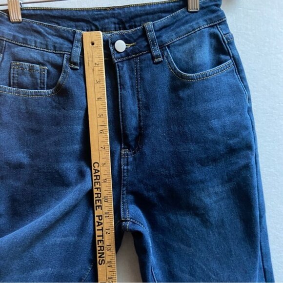 Fleece lined high waisted denim jeans Sz M - Picture 11 of 13